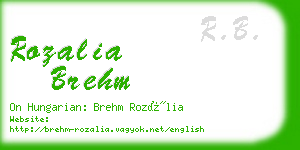 rozalia brehm business card